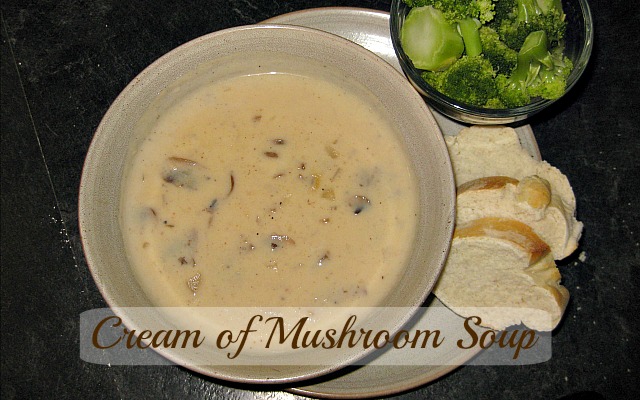 finished cream of mushroom soup