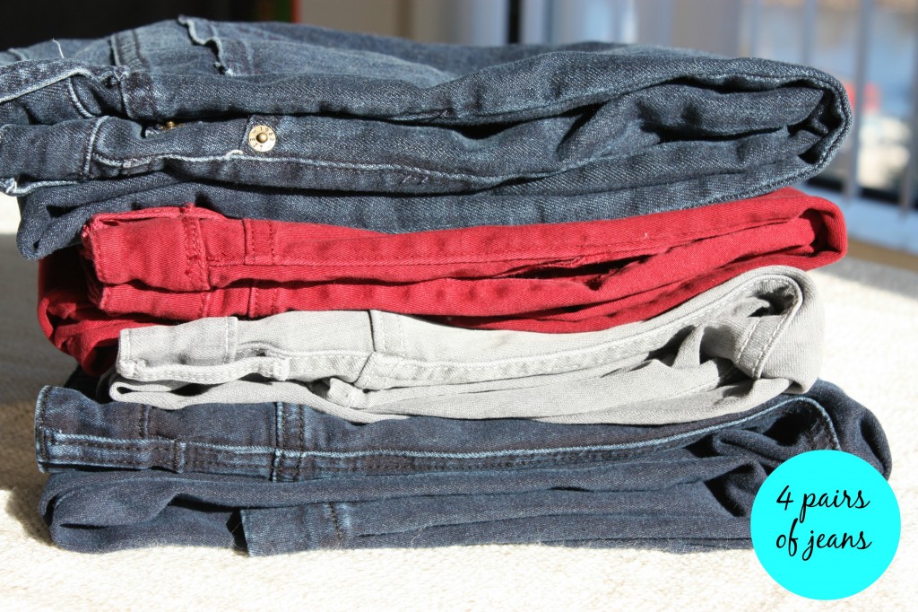 4 pairs of jeans