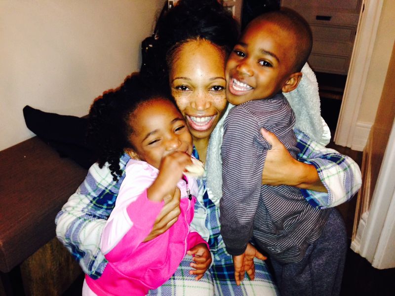 Tracy Moore with her kids