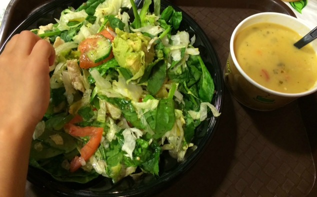 subway salad & soup