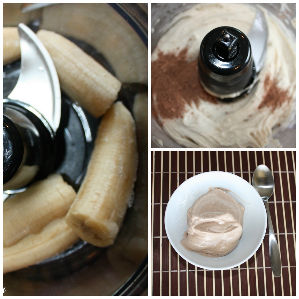 banana ice cream collage