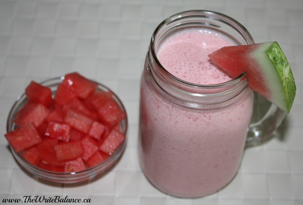 finished watermelon smoothie
