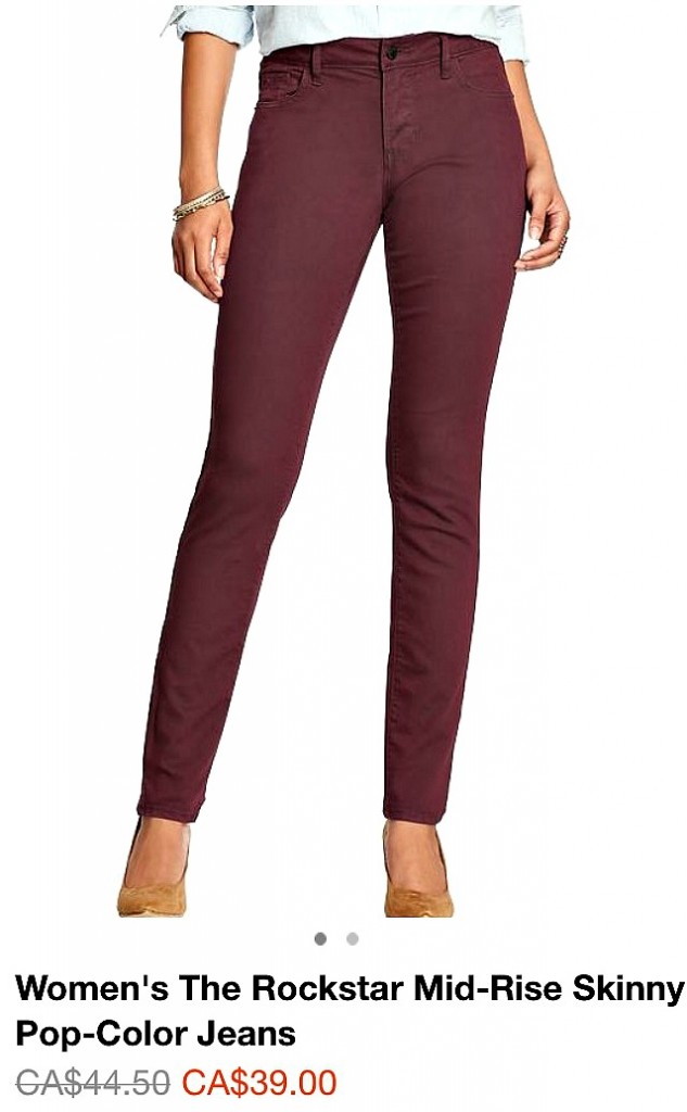 old navy wine jeans