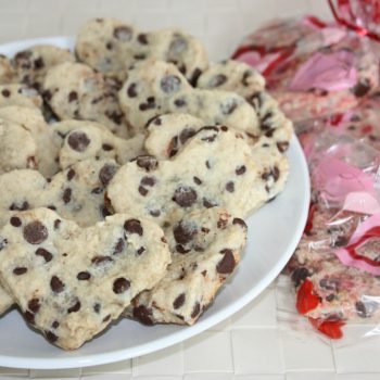 Heart Shaped Chocolate Chip Cookies