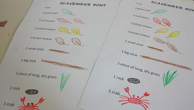 Spring Crafts and activities - outdoor scavenger hunt