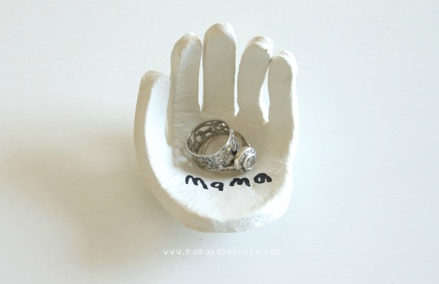 5 Homemade Mother's Day Gift Ideas - Hand-Shaped-Ring-Dish