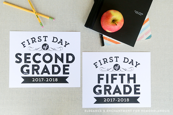 5 First Day of School Printable Sign Options