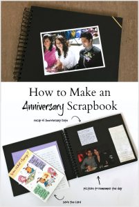 Anniversary scrapbook