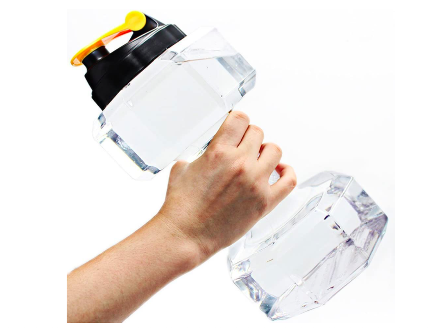 dumbbell water bottle - Fitness gift ideas
